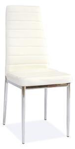 Jídelní židle Talon, bílá / stříbrná