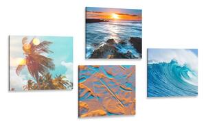 Set obrazů okouzlující mořská krajina Varianta: 4x 40x40