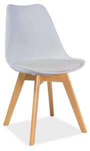 Jídelní židle Kris, bílá / buk