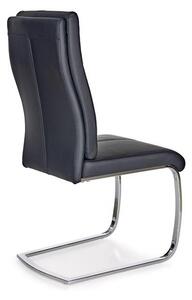 Jídelní židle Treva, černá / stříbrná