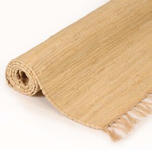 Ručně tkaný koberec Chindi bavlna - béžový | 80x160 cm