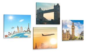 Set obrazů pro milovníka Londýna Varianta: 4x 40x40
