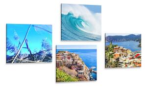 Set obrazů pro milovníky moře Varianta: 4x 60x60