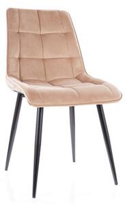 Jídelní židle Chic Velvet, růžová / černá