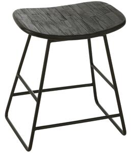 Černá dřevěná stolička J-line Tekke 45 cm