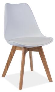 Jídelní židle Kris II, bílá / dub