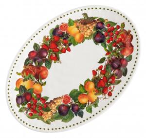 Oválný talíř/tác 35,5 x 25 cm LE PRIMIZIE BRANDANI (barva - barevná,ovoce)