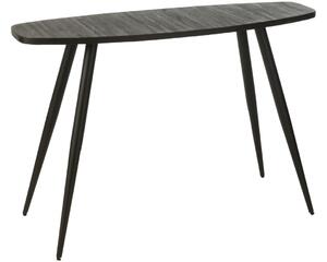 Černý dřevěný toaletní stolek J-line Takke 120 x 40 cm
