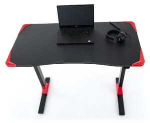 Výškově nastavitelný stůl OfficeTech Game, 120 x 60 cm, černá