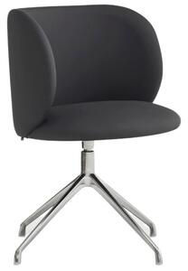 Černá koženková konferenční židle Teulat Mogi II