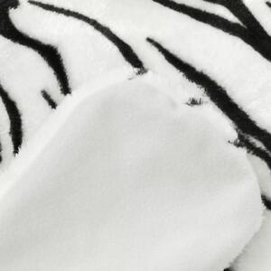 Plyšový koberec tygr - bílý | 144 cm