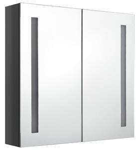 LED koupelnová skříňka se zrcadlem zářivě šedá 62 x 14 x 60 cm