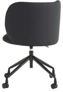 Černá koženková kancelářská židle Teulat Mogi