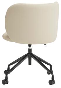 Béžová koženková kancelářská židle Teulat Mogi