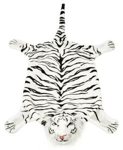 Plyšový koberec tygr - bílý | 144 cm
