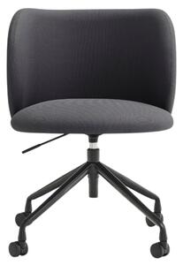 Tmavě šedá čalouněná kancelářská židle Teulat Mogi