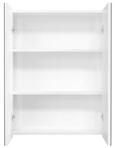 Koupelnová skříňka se zrcadlem 60 x 15 x 75 cm MDF zářivě bílá