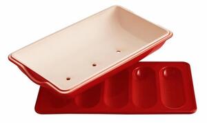 Forma na pečení 5 mini baget, červená granátová 39 x 23 cm Emile Henry (Barva-červená granátová)