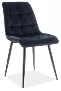 Jídelní židle Chic Velvet matná, černá