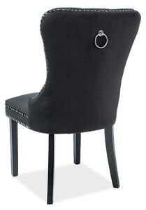Jídelní židle August Velvet, černá