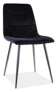 Jídelní židle Mila Velvet, černá