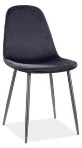 Jídelní židle Fox Velvet, černá