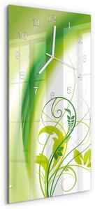 Skleněné hodiny vertikální Modelová rostlina zsppb-30x60-00080575