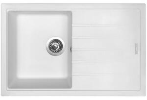 Sinks Sinks Best 780 Bílá - Milk dřez granitový s odkapem + sifon