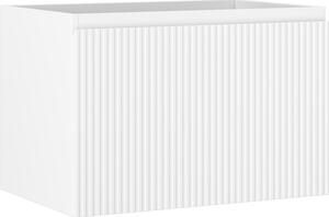 Mexen Rivel, koupelnová skříňka pod umyvadlo 70 cm, 1 zásuvka, drážkovaná, bílá matná, 91A20-07047-1-BF01