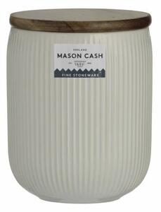 Dóza s dřevěným víkem Linear Collection, bílá, objem 500 ml Mason Cash (Barva - bílá)