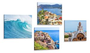 Set obrazů vůně mořské krajiny Varianta: 4x 60x60