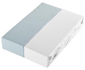 DĚTSKÉ PROSTĚRADLO, 60-70/120-140 cm, bílá, světle modrá Esposa