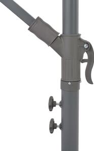 Konzolový slunečník s LED světly Clare - kovová tyč - O 350 cm | antracitový