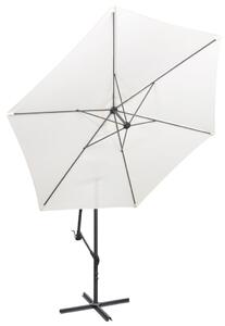 Konzolový slunečník Astoria s hliníkovou tyčí - 300 cm | bílý