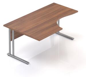 Ergonomický stůl Visio 160 x 100 cm, levý, ořech