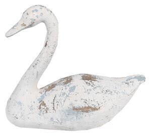 Bílá antik dekorativní figurka Labuť - 33*16*28 cm - Clayre & Eef