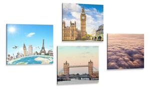 Set obrazů kouzelný Londýn Varianta: 4x 40x40