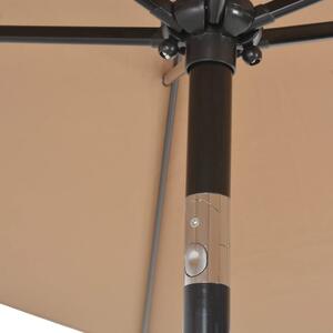 Zahradní slunečník s kovovou tyčí - 300x200 cm | hnědošedý