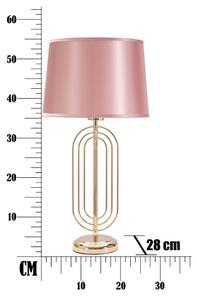 Růžová stolní lampa Mauro Ferretti Krista, výška 55 cm
