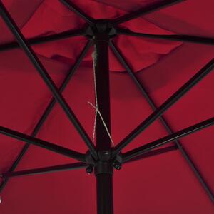 Zahradní slunečník s kovovou tyčí - 300x200 cm | červený