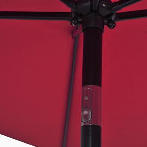 Zahradní slunečník s kovovou tyčí - 300x200 cm | červený
