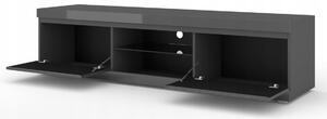 BIM Televizní stolek NET 180 cm univerzální šedý mat, šedý lesk