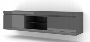 BIM Televizní stolek NET 180 cm univerzální šedý mat, šedý lesk