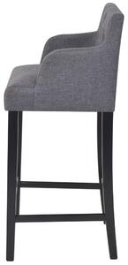 Barová stolička 2 ks - textil - tmavě šedá | 50x47x103 cm
