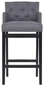 Barová stolička 2 ks - textil - tmavě šedá | 50x47x103 cm