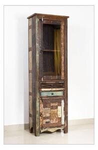 OLDTIME Vitrína 190x60 cm. staré dřevo