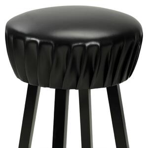 Barové židle s čalouněním z umělé kůže 2 ks | černé