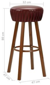 Barové židle s čalouněním z umělé kůže 2 ks | hnědé
