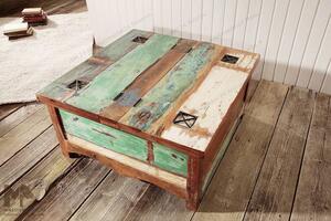 OLDTIME Konferenční stolek 90x90 cm, staré dřevo