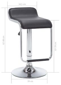 Otočné barové stoličky z umělé kůže 2 ks - černé | 34,5x50,5x89 cm